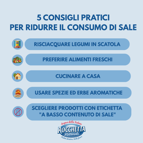 5 consigli per ridurre il consumo di sale