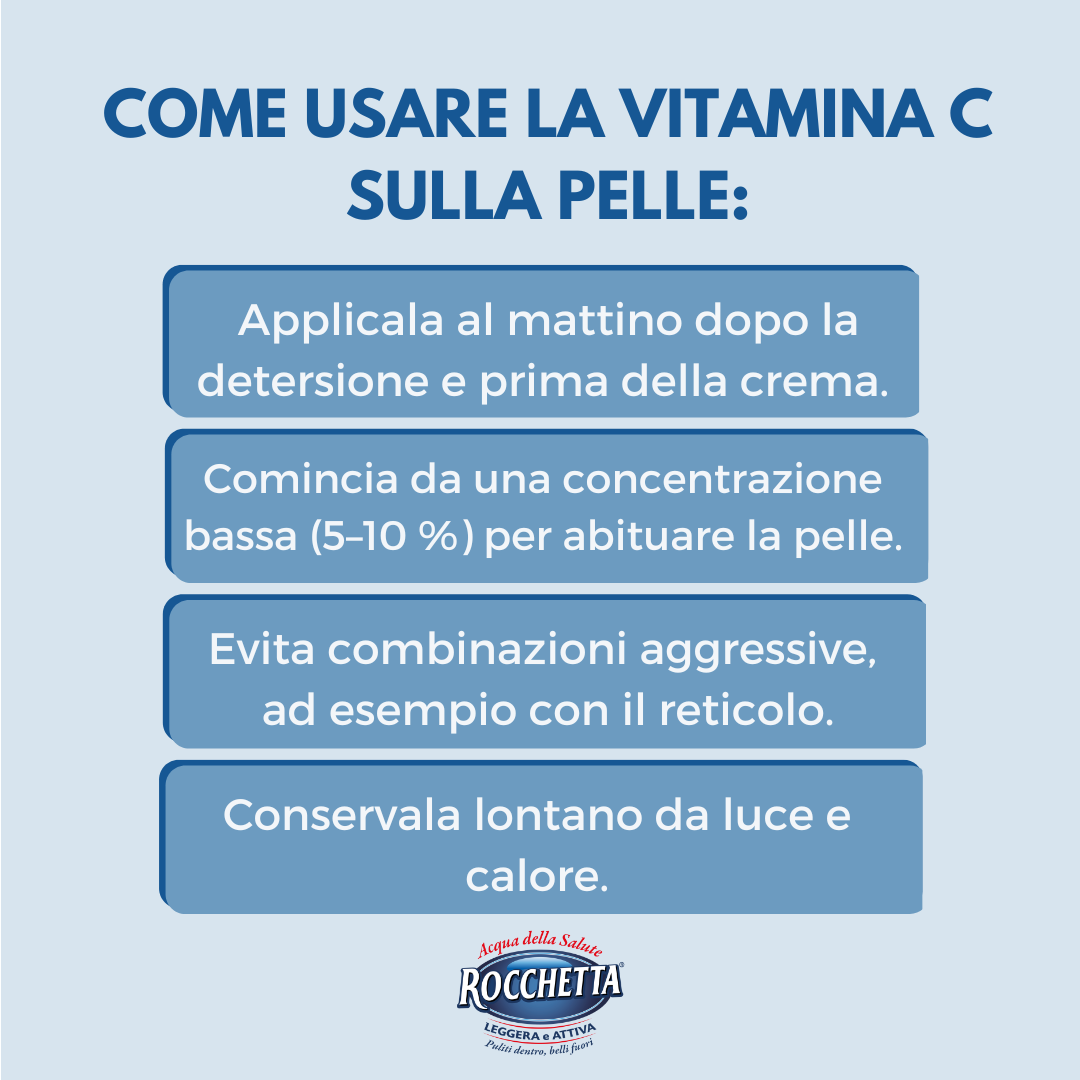 come usare la vitamina c per la pelle