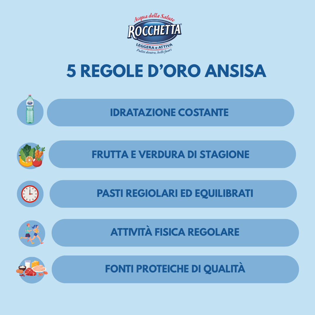 5 regole d'oro per una sana nutrizione
